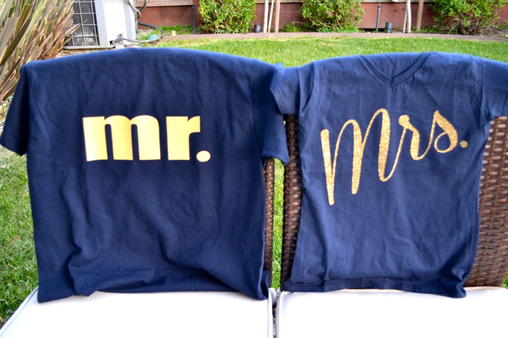 mr and mrs shirts DIY